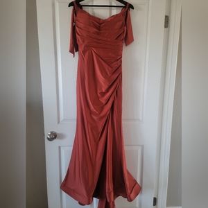 Orange rust dress